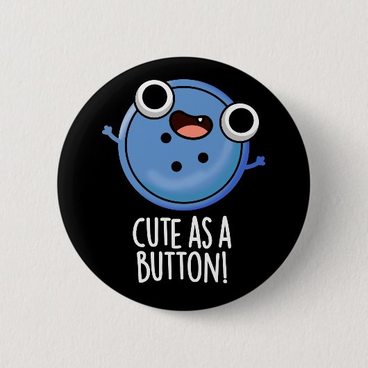 Niedlich als Button-Funny-Nähen Puff Dark BG Button (Vorderseite)