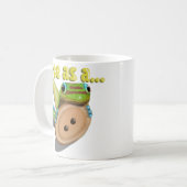 Niedlich als Button — GECKO Kaffeetasse (Vorderseite Links)