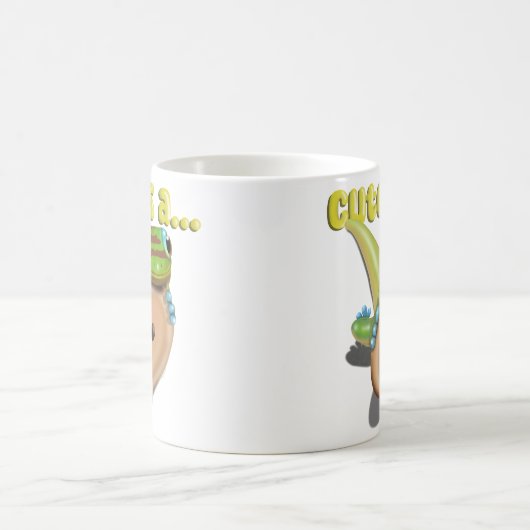 Niedlich als Button — GECKO Kaffeetasse (Mittel)