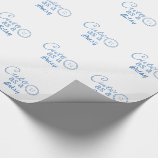 Niedlich als Button Geschenkpapier (Ecke)