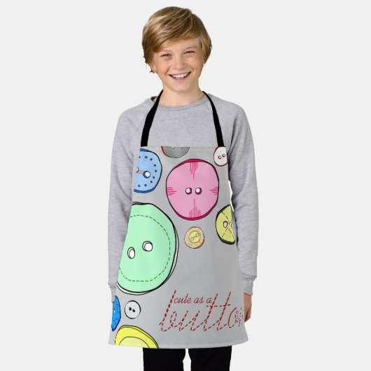Niedlich als Button-Illustration Schürze (Getragen)