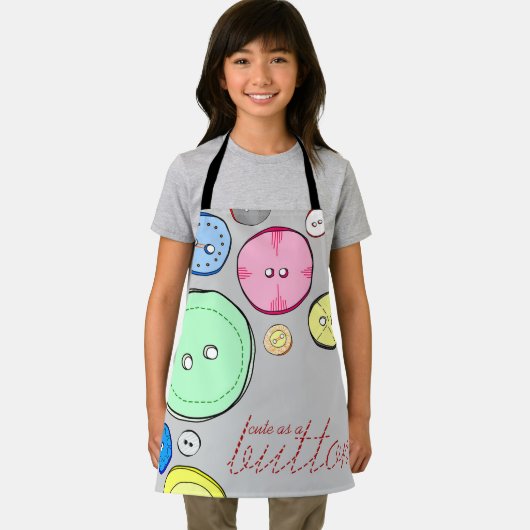 Niedlich als Button-Illustration Schürze (Insitu)