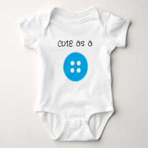 Niedlich als Button - Junge Baby Strampler