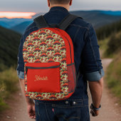 Niedlich als Button oder Morel Mushroom Red Sage M Bedruckter Rucksack