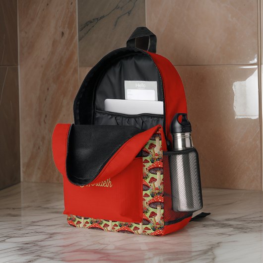 Niedlich als Button oder Morel Mushroom Red Sage M Bedruckter Rucksack