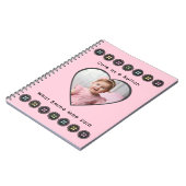 Niedlich als Button Pink Baby Erinnerungen Journal Notizblock (Linke Seite)