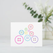 Niedlich als Button Postkarte (Stehend Vorderseite)