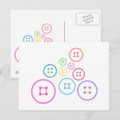 Niedlich als Button Postkarte (Vorne/Hinten)
