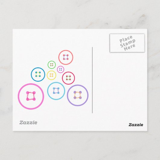 Niedlich als Button Postkarte (Rückseite)