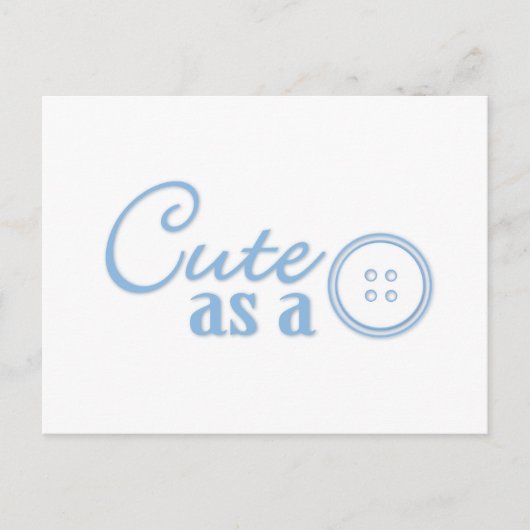 Niedlich als Button Postkarte (Vorderseite)