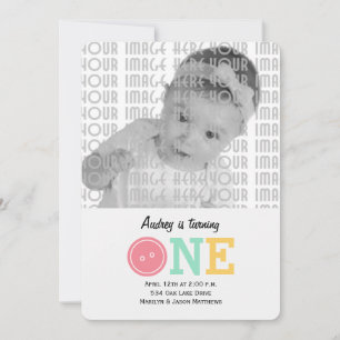 Niedlich als Button (rosa) Einladung