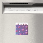Niedlich als Button - rosa und Lila Magnet (In Situ (Geschirrspüler))