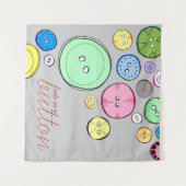 Niedlich als Button-Tapisserie Wandteppich (Vorderseite (Horizontal))