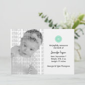 Niedlich als Button (Türkis) Ankündigung (Stehend Vorderseite)