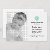 Niedlich als Button (Türkis) Ankündigung (Vorne/Hinten)