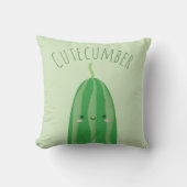Niedlich als Cucumber Funny Kawaii Cutecumber Name Kissen (Vorderseite)