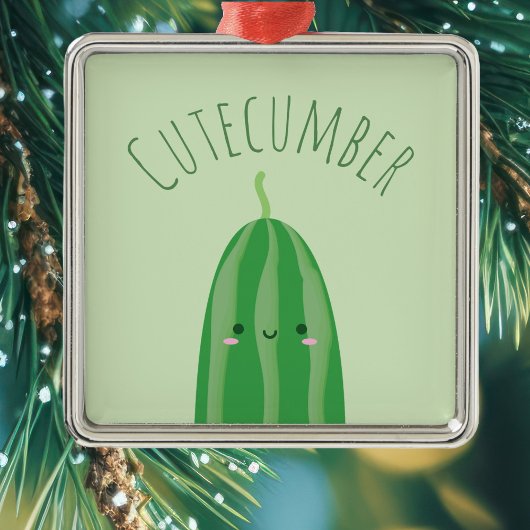 Niedlich als Cucumber Funny Kawaii Cutecumber Name Ornament Aus Metall