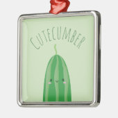 Niedlich als Cucumber Funny Kawaii Cutecumber Name Ornament Aus Metall (Links)