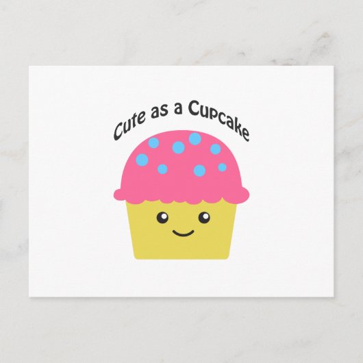 Niedlich als Cupcake Postkarte (Vorderseite)