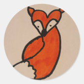 Niedlich als Fuchsaufkleber Runder Aufkleber (Vorderseite)