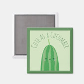 Niedlich als Gurke Funny Cutecumber Magnet (Vorderseite/Rückseite)
