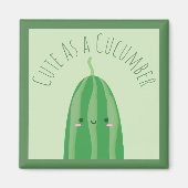 Niedlich als Gurke Funny Cutecumber Magnet (Vorne)