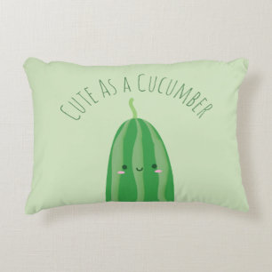 Niedlich als Gurke Funny Kawaii Cutecumber Dekokissen