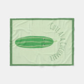 Niedlich als Gurke Funny Kawaii Cutecumber Fleecedecke (Vorderseite (Horizontal))