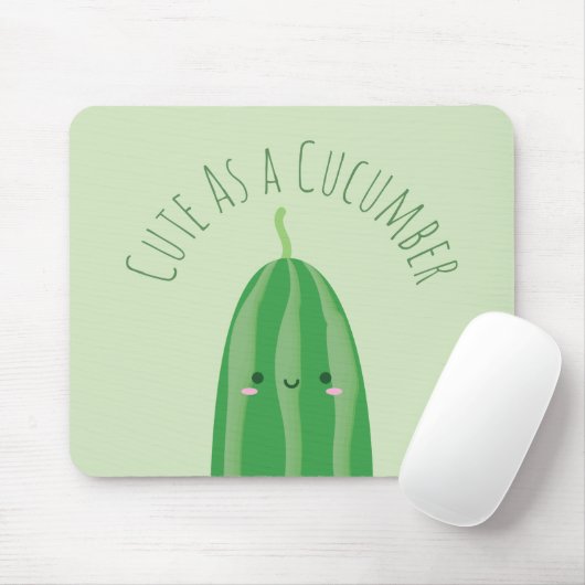 Niedlich als Gurke Funny Kawaii Cutecumber Mousepad (Mit Mouse)