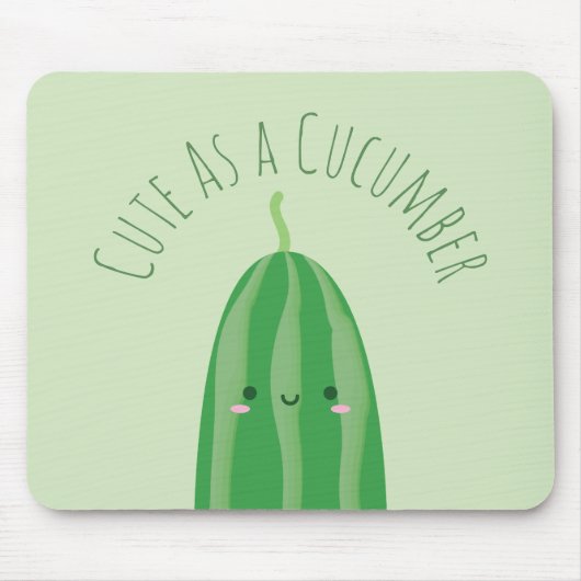 Niedlich als Gurke Funny Kawaii Cutecumber Mousepad (Vorne)
