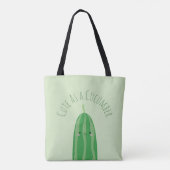 Niedlich als Gurke Funny Kawaii Cutecumber Tasche (Rückseite)