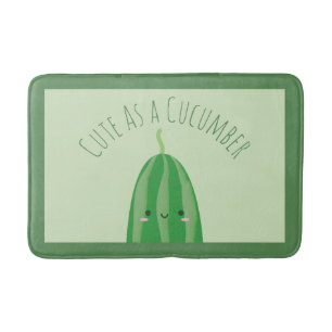 Niedlich als Gurke lustiges Kawaii Cutecumber Badematte