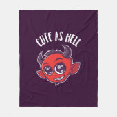 Niedlich als Hell Devil Fleecedecke (Vorderseite)