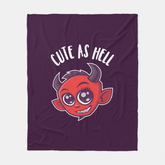 Niedlich als Hell Devil Fleecedecke (Vorderseite)