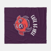 Niedlich als Hell Devil Fleecedecke (Vorderseite (Horizontal))
