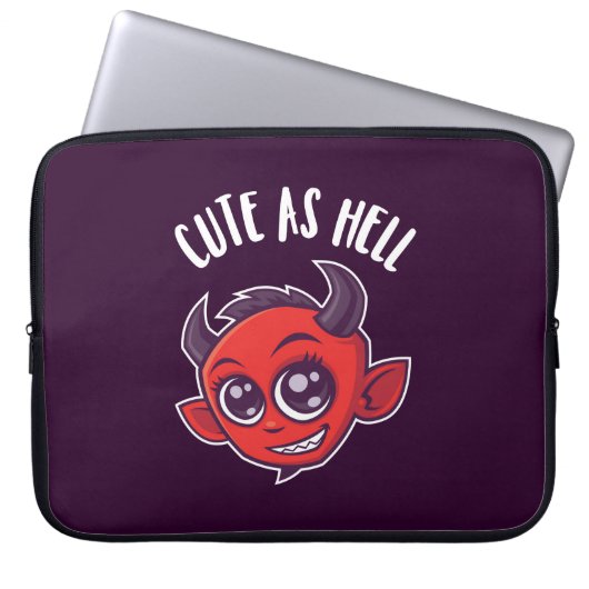 Niedlich als Hell Devil Laptopschutzhülle (Vorderseite)