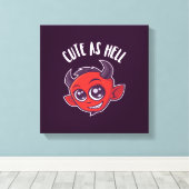 Niedlich als Hell Devil Leinwanddruck (Insitu (Holzboden))