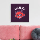 Niedlich als Hell Devil Leinwanddruck (Insitu (Wohnzimmer))