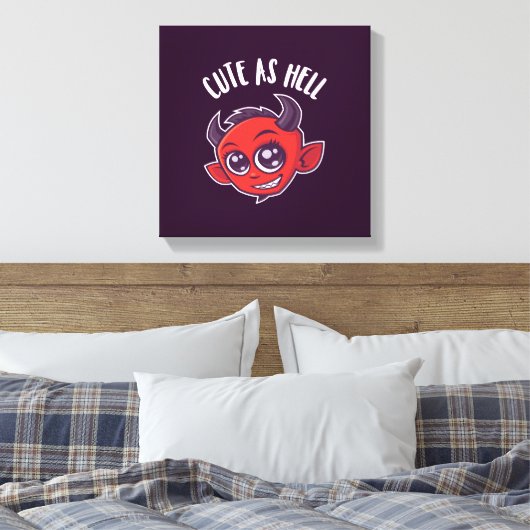 Niedlich als Hell Devil Leinwanddruck (Insitu (Schlafzimmer))