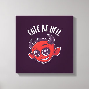 Niedlich als Hell Devil Leinwanddruck