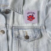 Niedlich als Hell Devil mit dunklem Text Button (Beispiel)