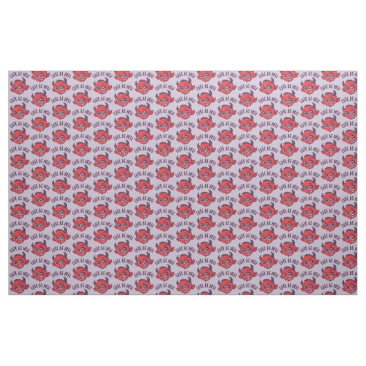 Niedlich als Hell Devil mit dunklem Text Stoff (Yard (91,4 cm))
