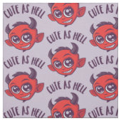 Niedlich als Hell Devil mit dunklem Text Stoff (Muster)