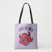 Niedlich als Hell Devil mit dunklem Text Tasche (Vorderseite)