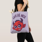 Niedlich als Hell Devil mit dunklem Text Tasche (Von Nahem)