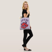 Niedlich als Hell Devil mit dunklem Text Tasche (Am Model)
