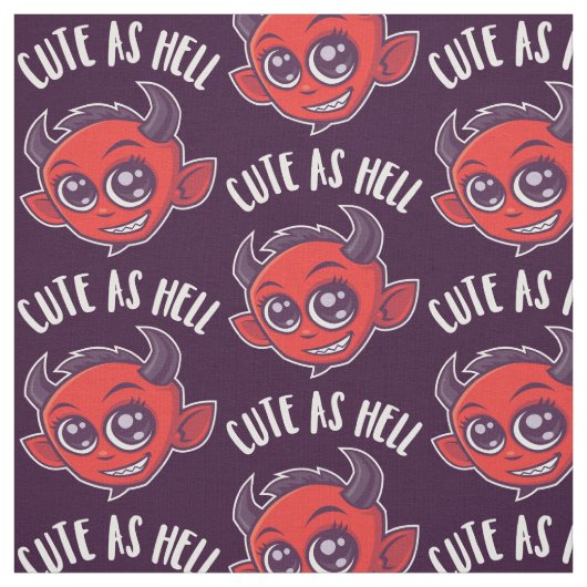 Niedlich als Hell Devil Stoff (Muster)