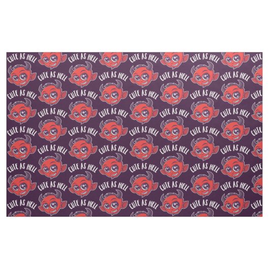 Niedlich als Hell Devil Stoff (Fat Quarter (45,7 x 55,9 cm))