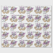 Niedlich als Hell Halloween Add Name Geburtstag Geschenkpapier (Flach)