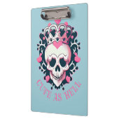 Niedlich als Hell Schädel mit Krone Klemmbrett (Links)